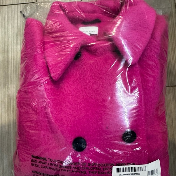 Topshop Jackets & Blazers - Topshop Fuchsia Trench Coat *MIDSIZE*